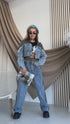Džinsa komplekts "DENIM DAZE D0050" - zils ar pelēku